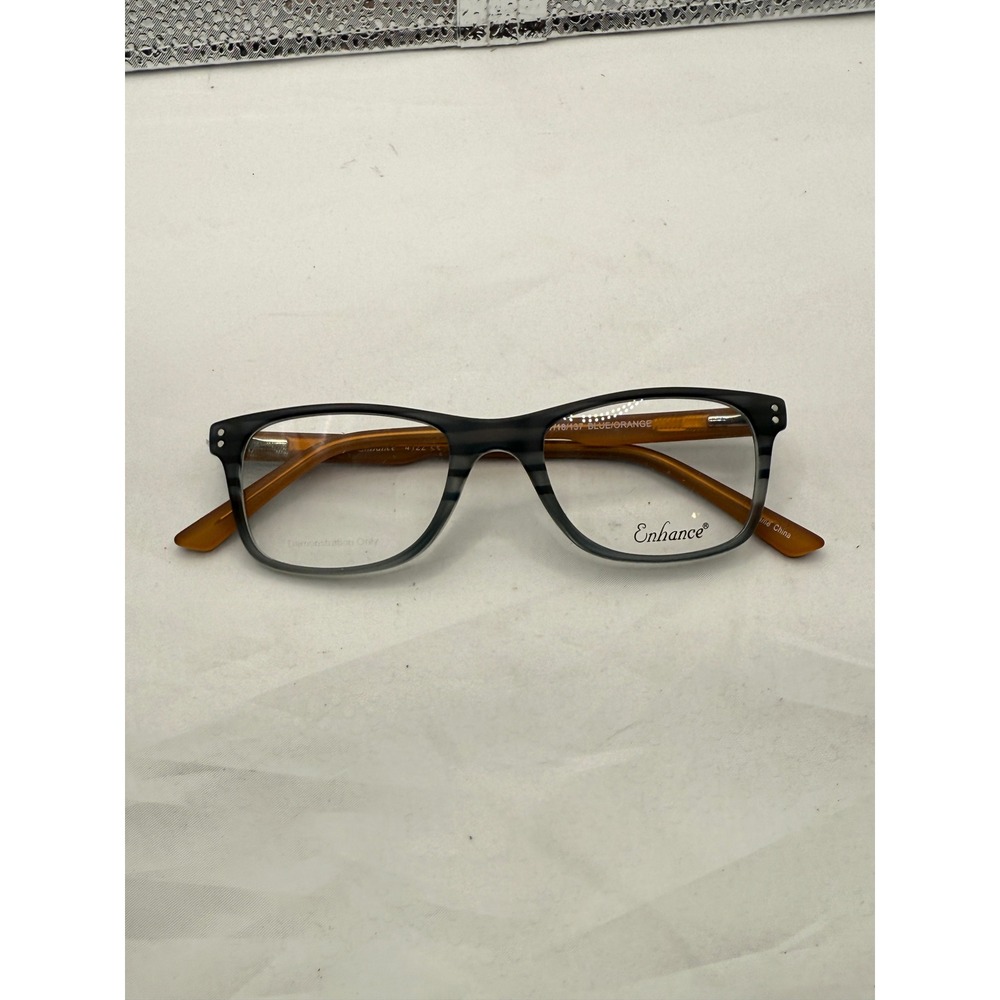 Enhance Eyeglasses Frames 47/18/137 Blue Orange Designer Optical Glasses